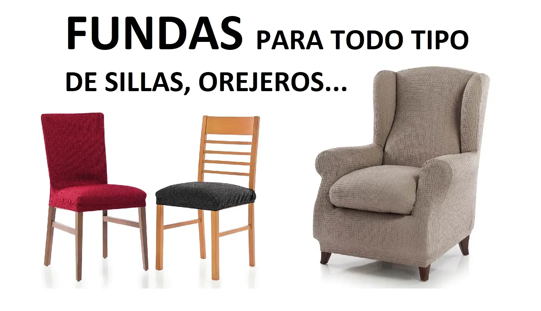 Una silla con una funda está al lado de otras dos sillas.