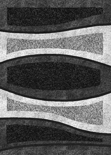 Una fotografía en blanco y negro de un patrón geométrico en una pared.