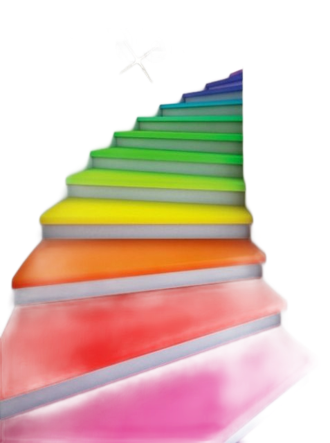 Maison blanche moderne avec toit bleu et balcon.