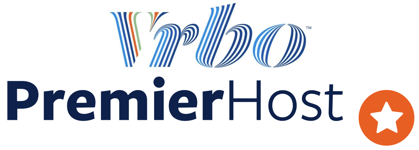A blue and white logo for vimeo premier host