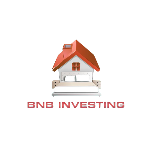A logo for bnb investing shows a house with a red roof
