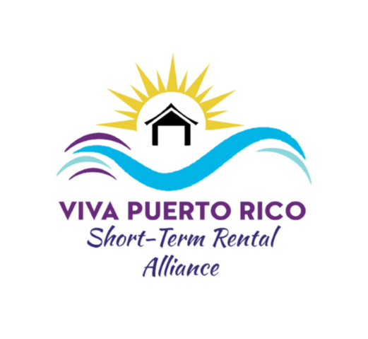 A logo for viva puerto rico short-term rental alliance