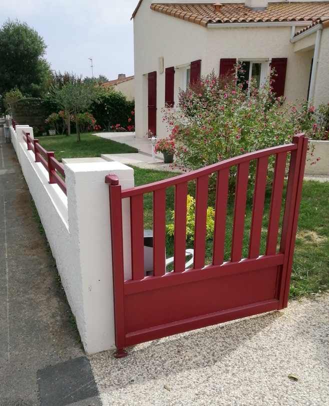 Portail battant et clôture aluminium olonne fermetures