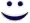 Icono sencillo de cara sonriente azul con dos ojos y una sonrisa curva sobre fondo blanco.