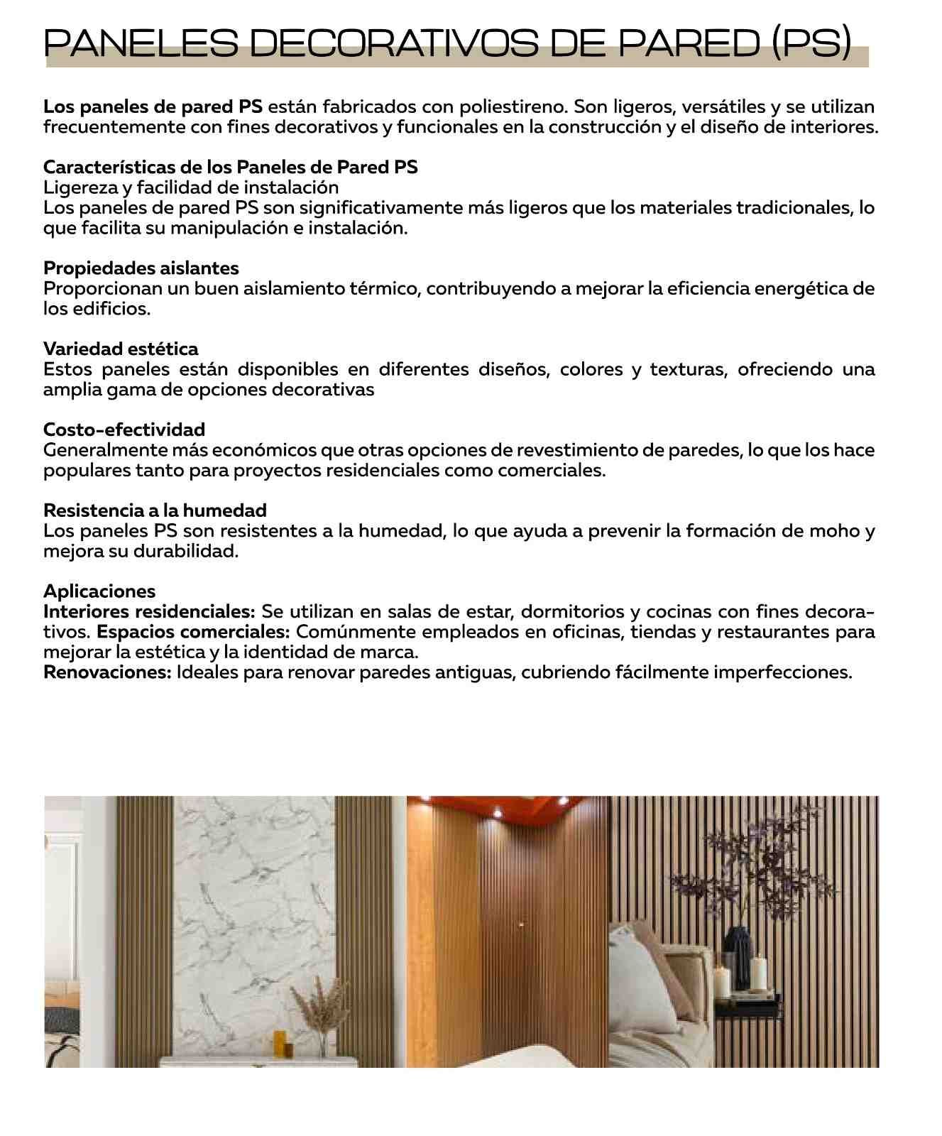 Folleto informativo sobre los paneles 