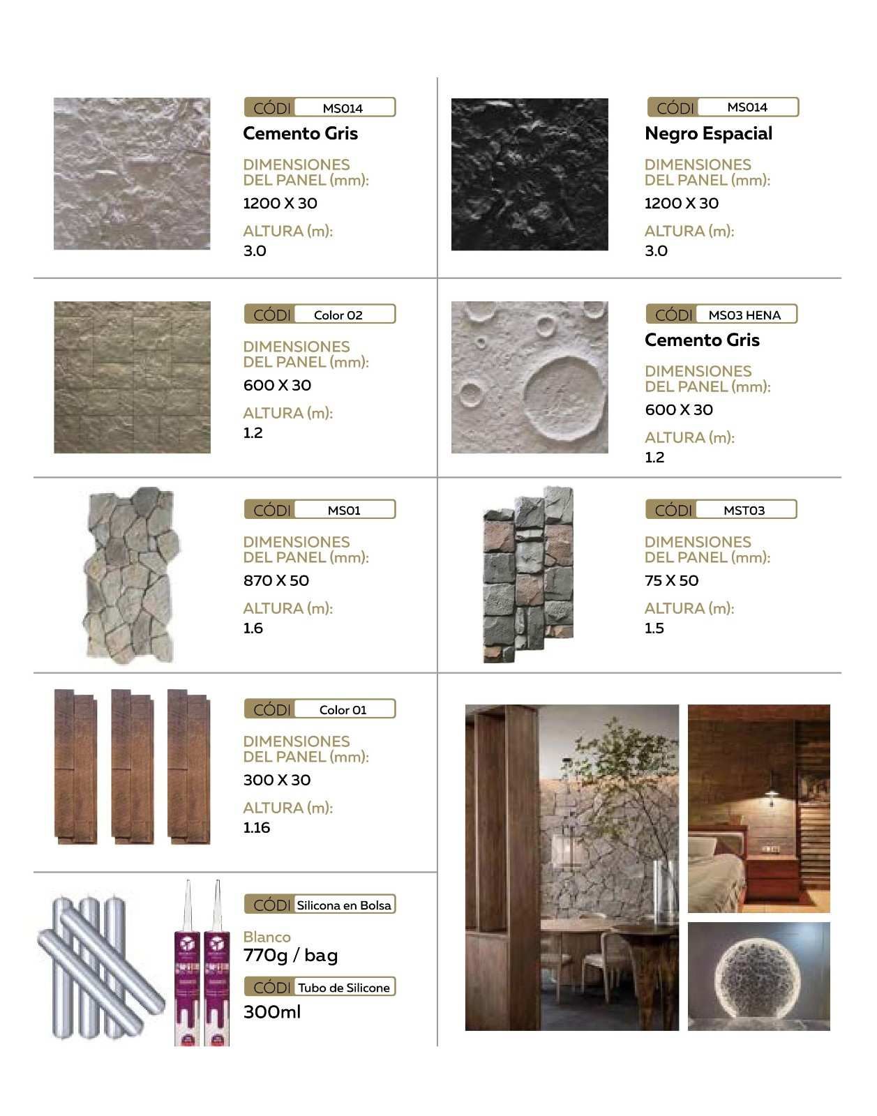 Catálogo de paneles decorativos 