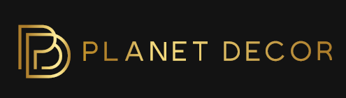 Un logotipo con un monograma de letras doradas y estilizadas