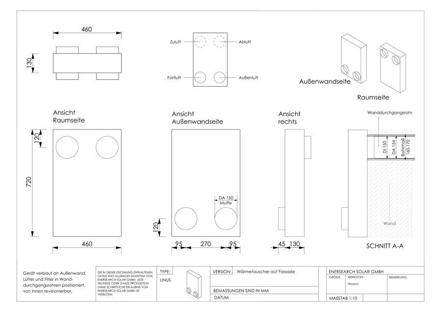Eine Schwarzweißzeichnung eines Tisches und einer Wand.
