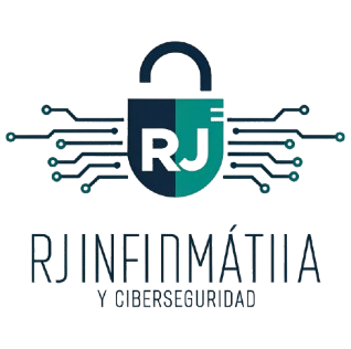 A logo for a company called rj informatica y ciberseguridad