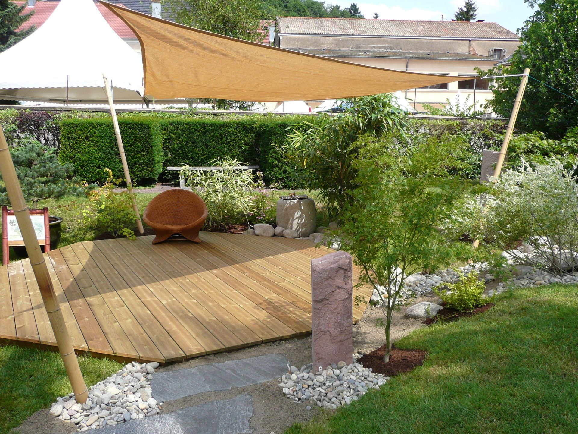 Photo d'un aménagement de jardin