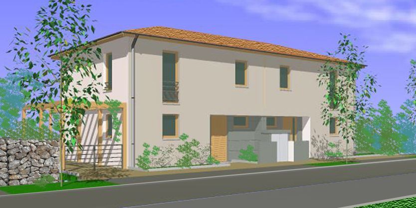 Croquis d'une maison jumelée