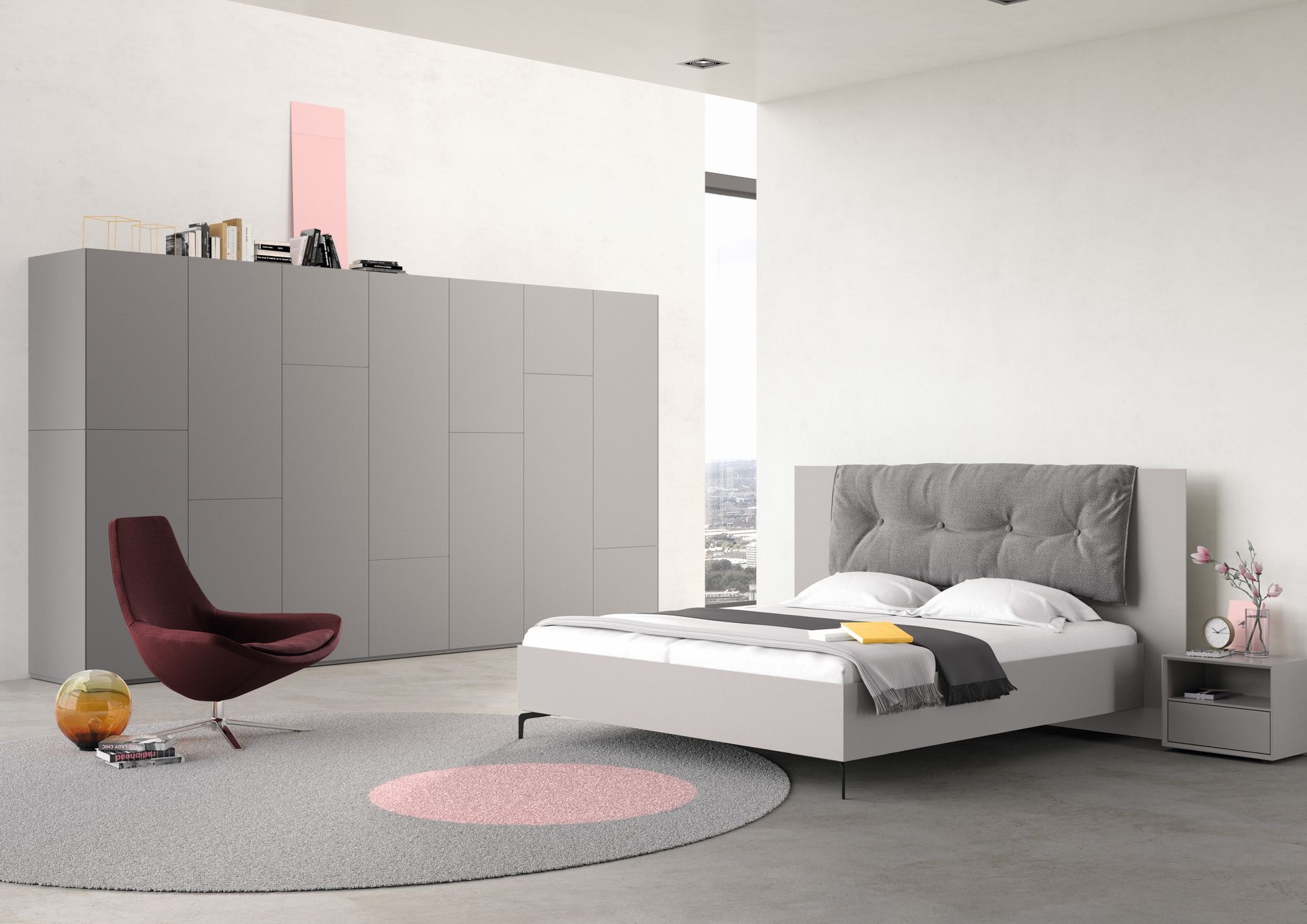 Bettgestell soma in einem schlichten Schlafzimmer