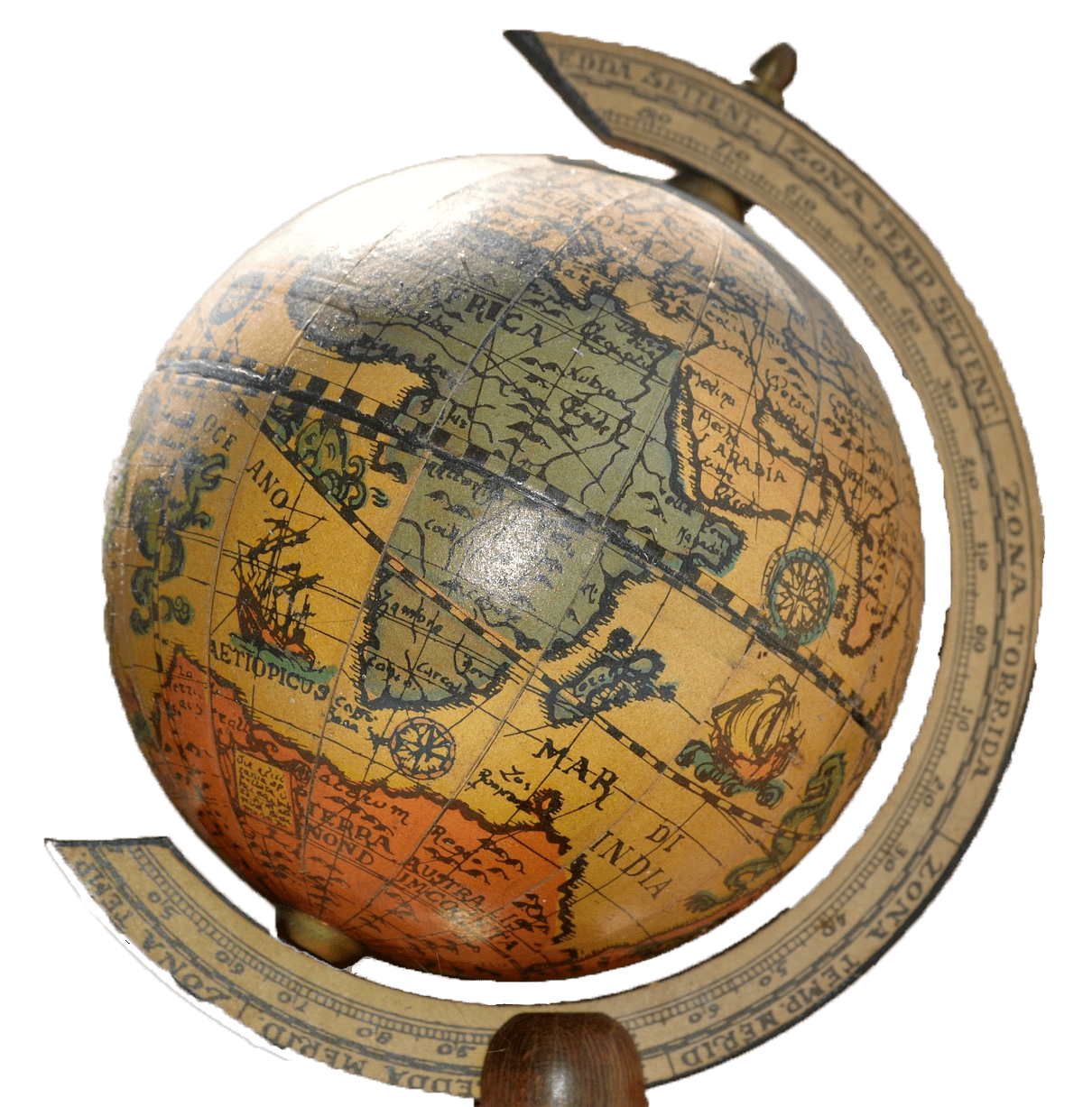 Un globle terrestre ancien.