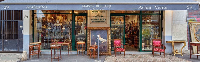 Brocante Maison Rolland vue de la rue.