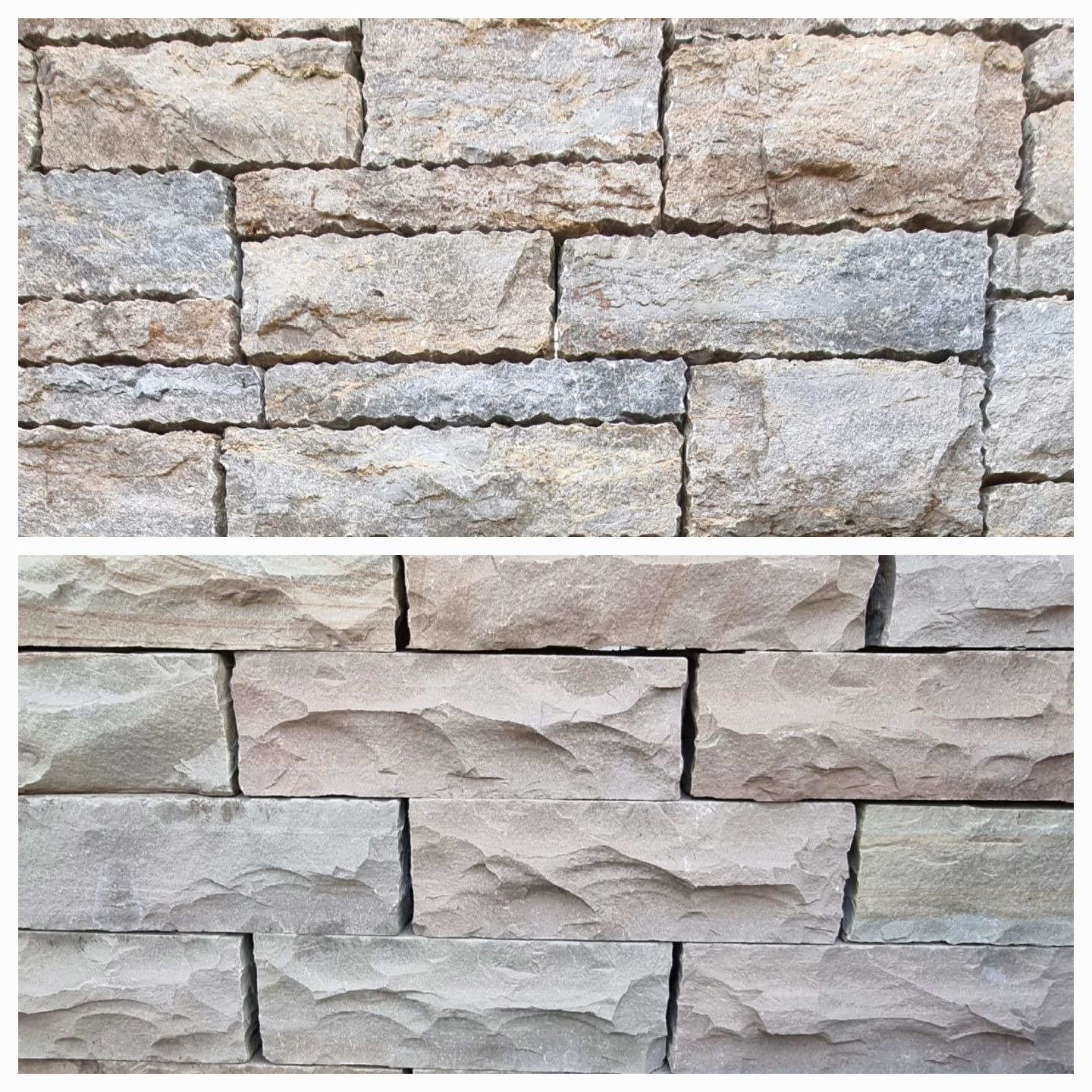 Mauersteine Kirchheimer Muschelkalk und Kandla Brown