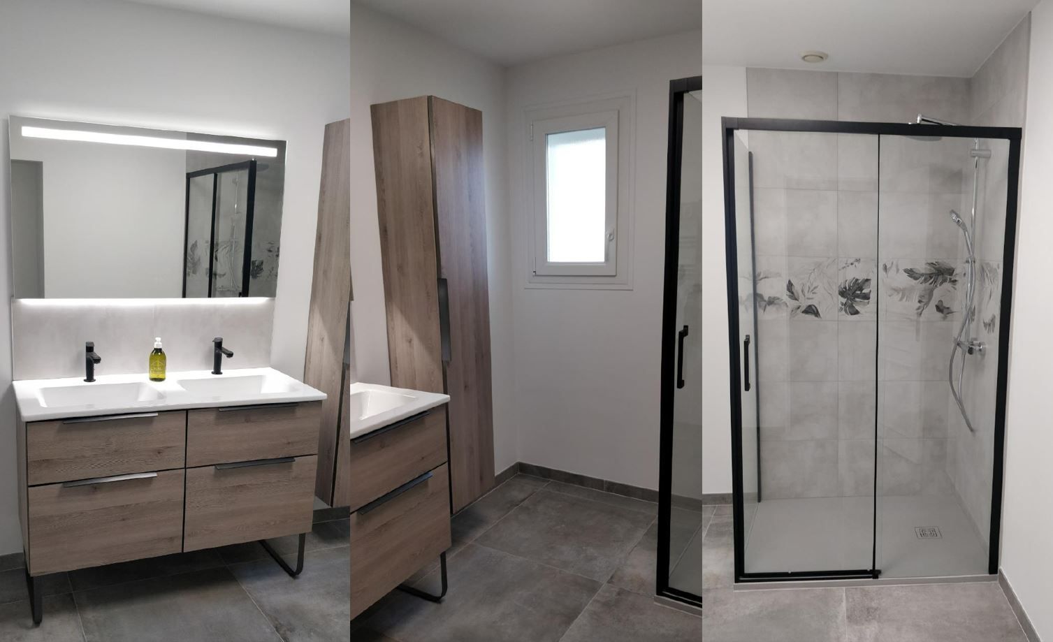 Salle de bains moderne et industrielle