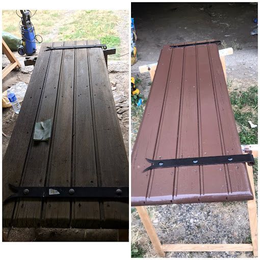 Peinture de boiseries avant/après