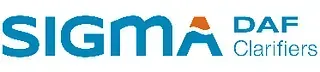 Logotipo de los clarificadores Sigma DAF sobre fondo blanco