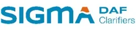 Logotipo de los clarificadores Sigma DAF sobre fondo blanco