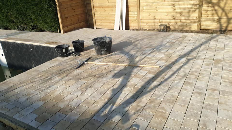 Pavage réalisé pour une terrasse