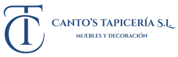 Logotipo para Decoración Clásica sobre un rectángulo azul redondeado 