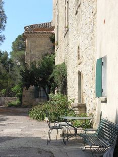 Terrase du Domaine de Creyssels à Mèze dans l'Hérault