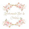 Logotipo de corona floral con flores rosas y hojas doradas que dice “Apartamento Flor de Córdoba”