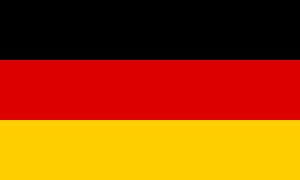 Bandiera della Germania: strisce orizzontali nere, rosse e gialle.