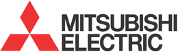 El logotipo de Mitsubishi Electric se muestra sobre un fondo blanco.