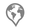 Un alfiler con un mapa del mundo.