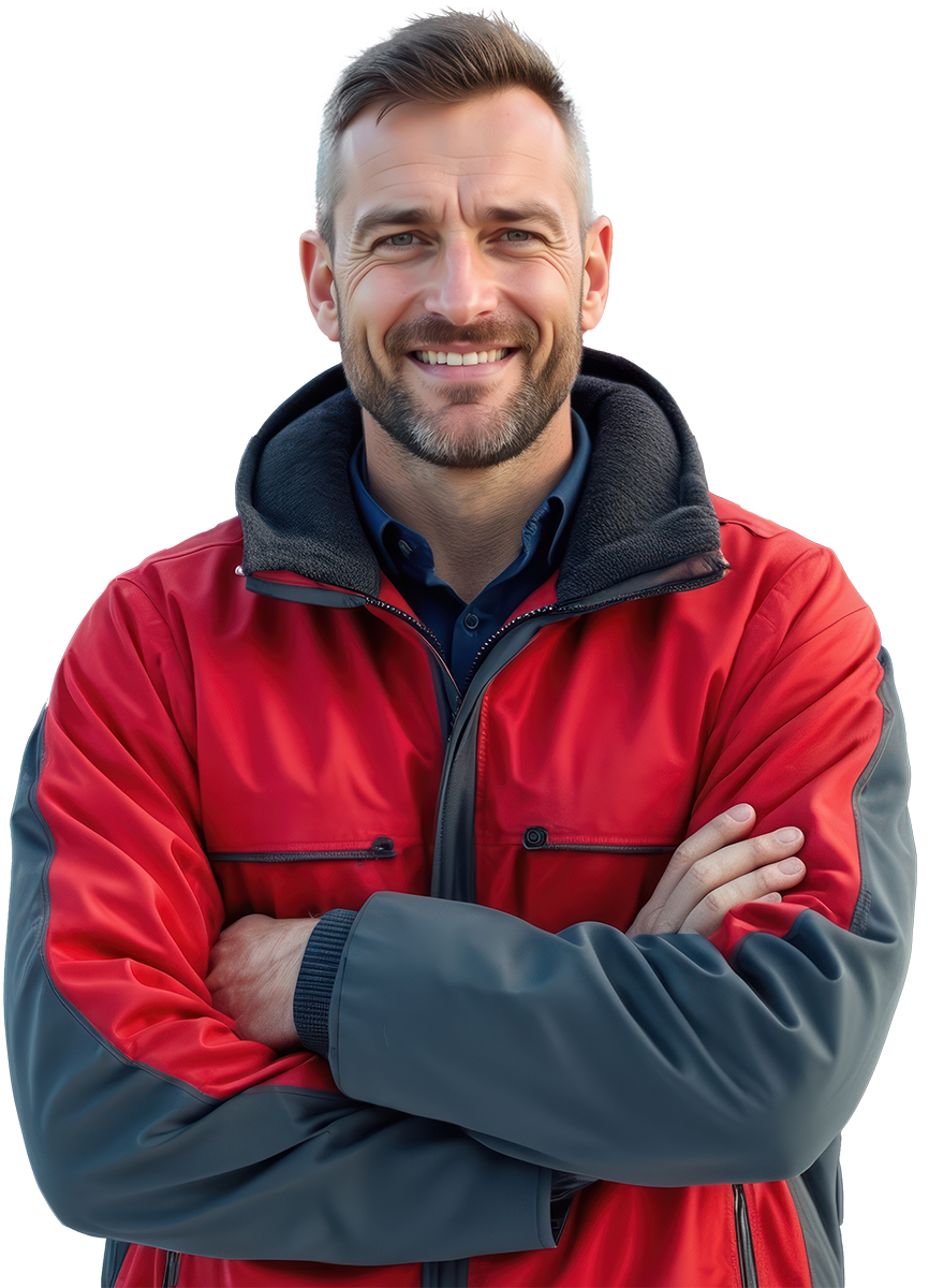 Un homme souriant les bras croisés