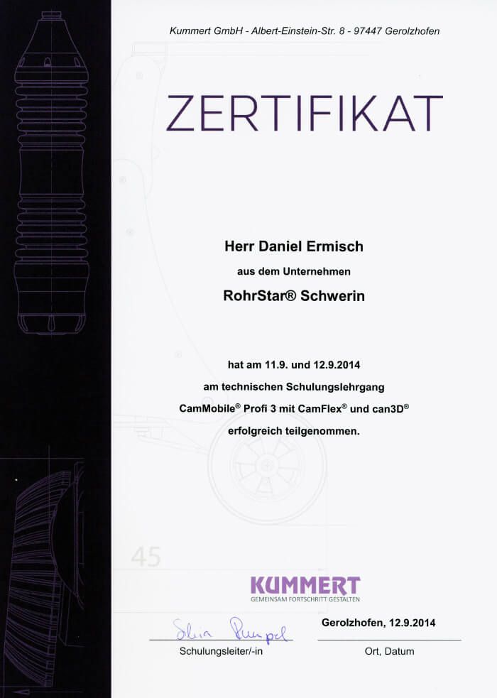 Zertifikat | ROHREXPERTEN IQ GmbH & Co. KG