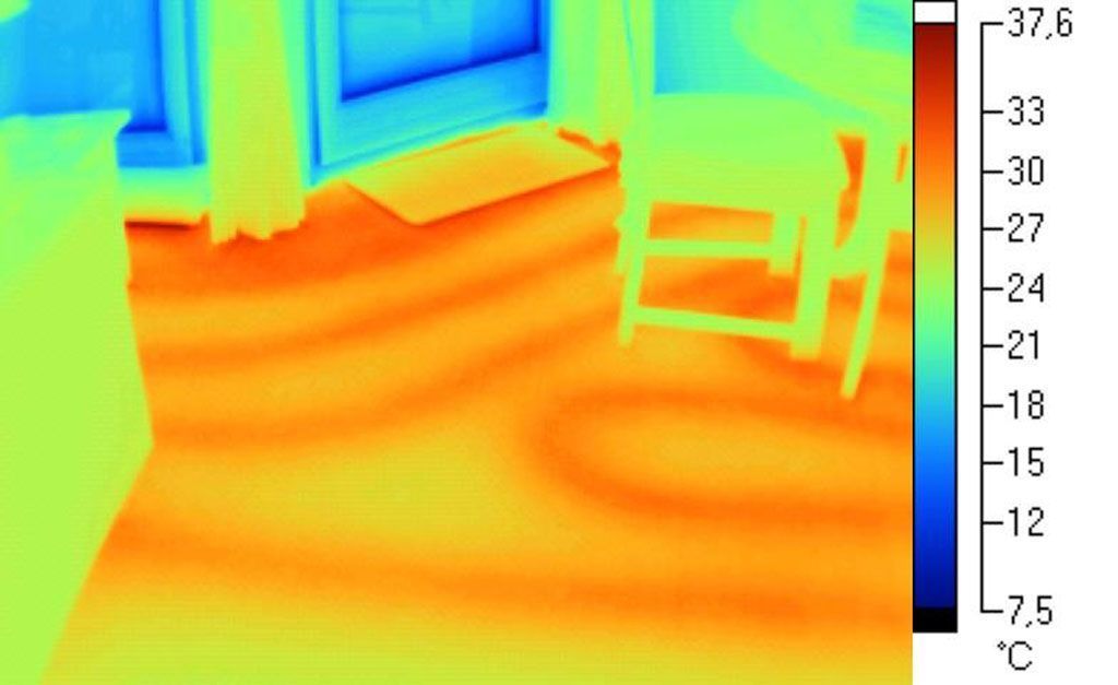 Innenthermografie Beispiel 3 Bodenheizung