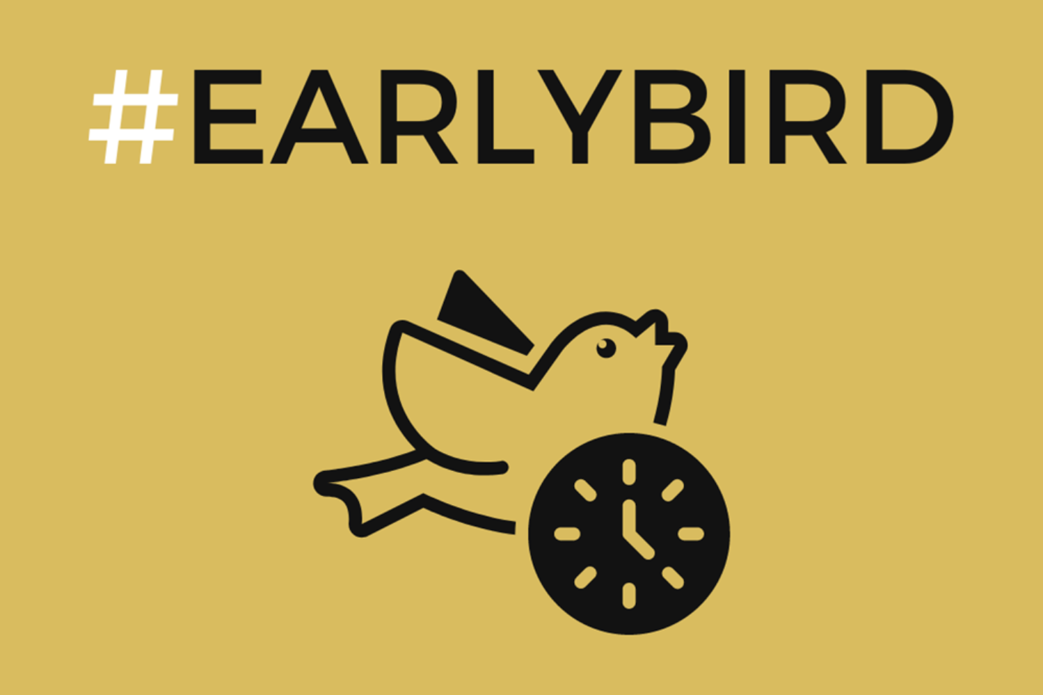 Ein Logo für Earlybird mit einem Vogel und einer Uhr
