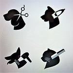 4 pictos de chiens toilettés