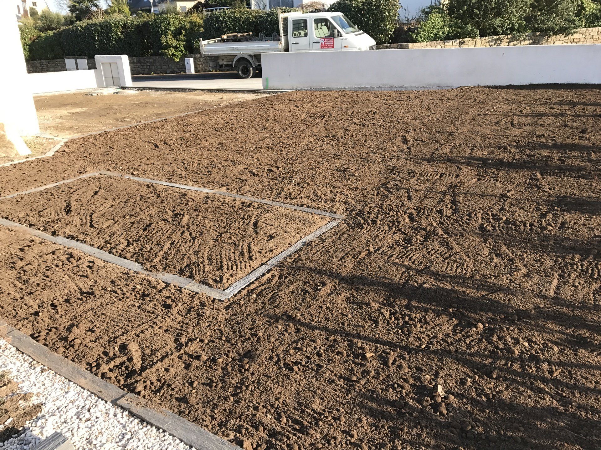 Dalle engazonnage recouvert de terre