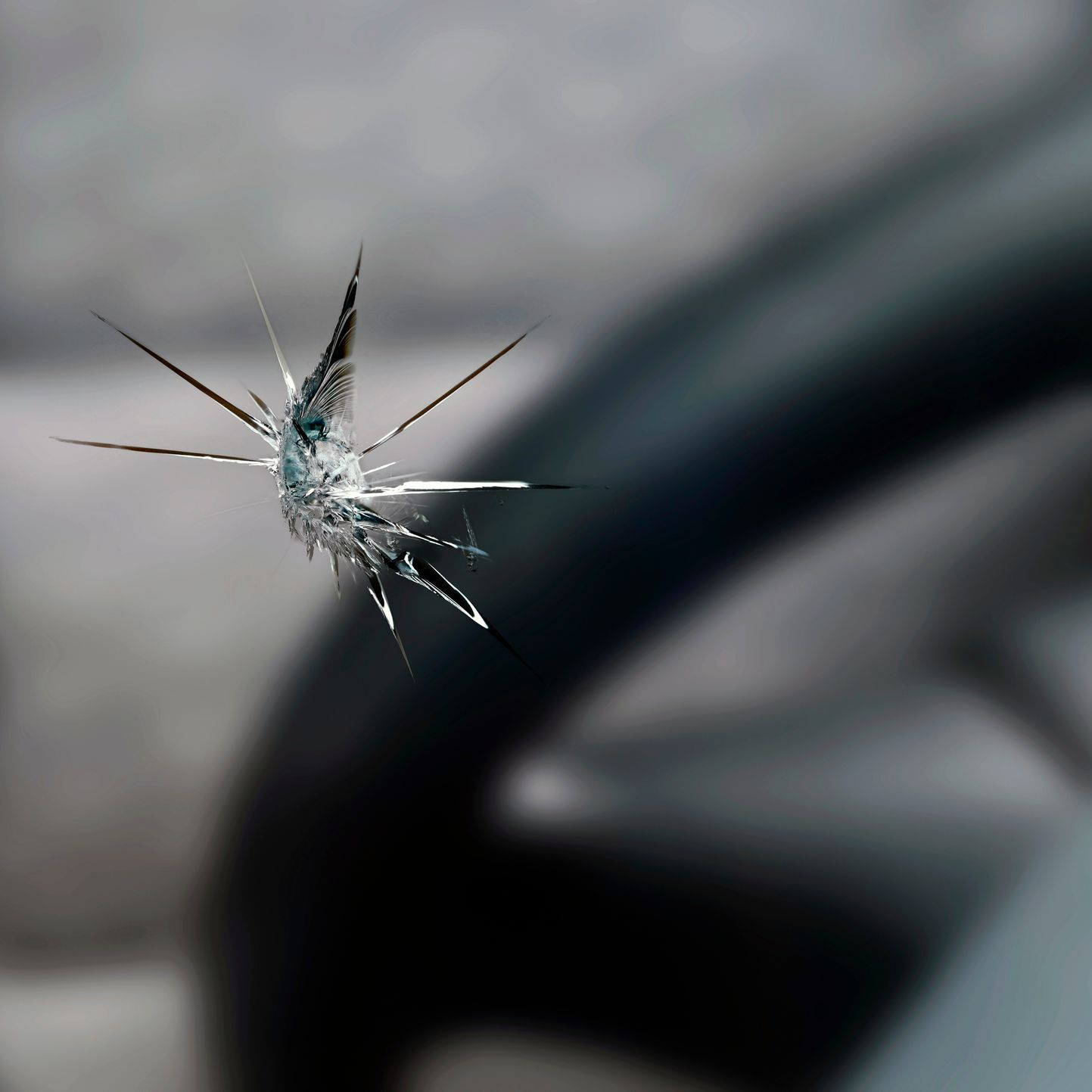 Impact sur un pare-brise