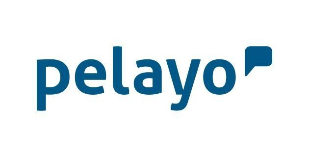 El logotipo de Pelayo es azul y blanco sobre un fondo blanco.