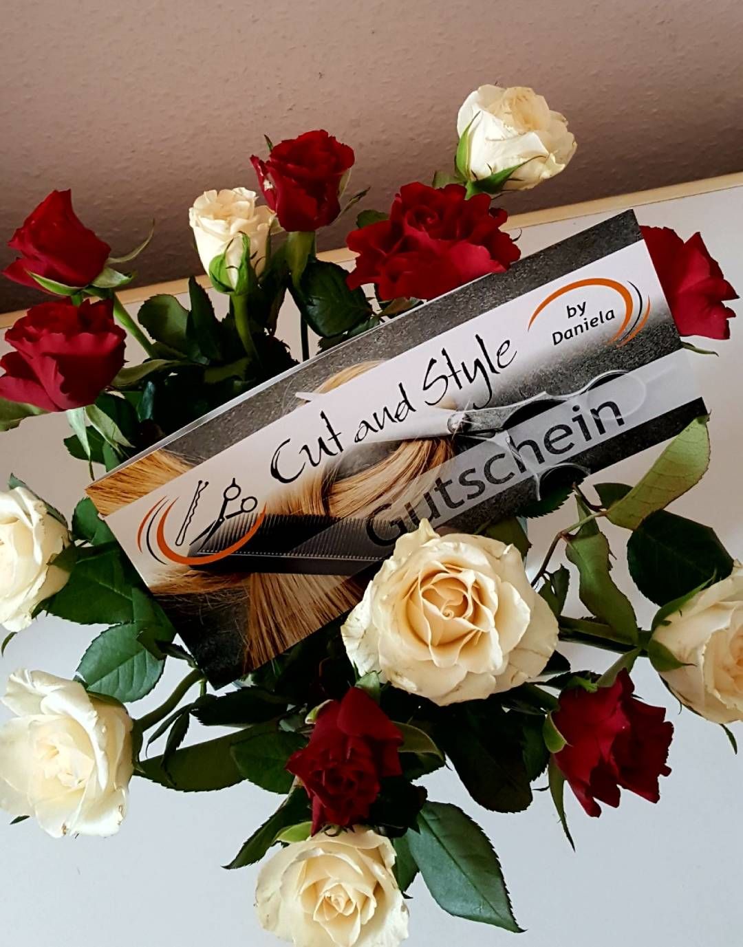 Gutschein mit Rosen