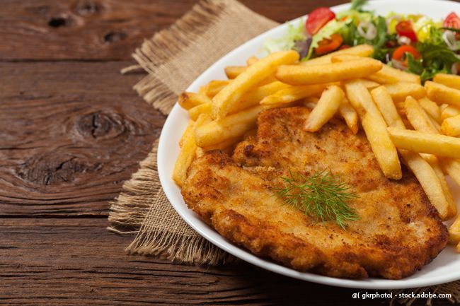 Schnitzel mit Pommes