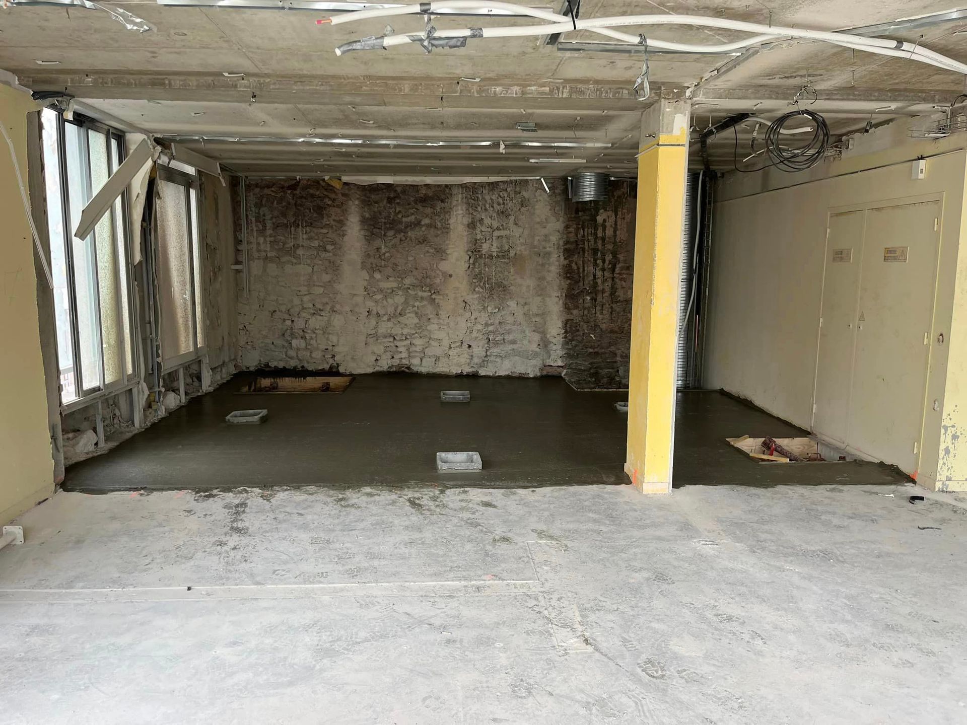 Chape béton intérieur