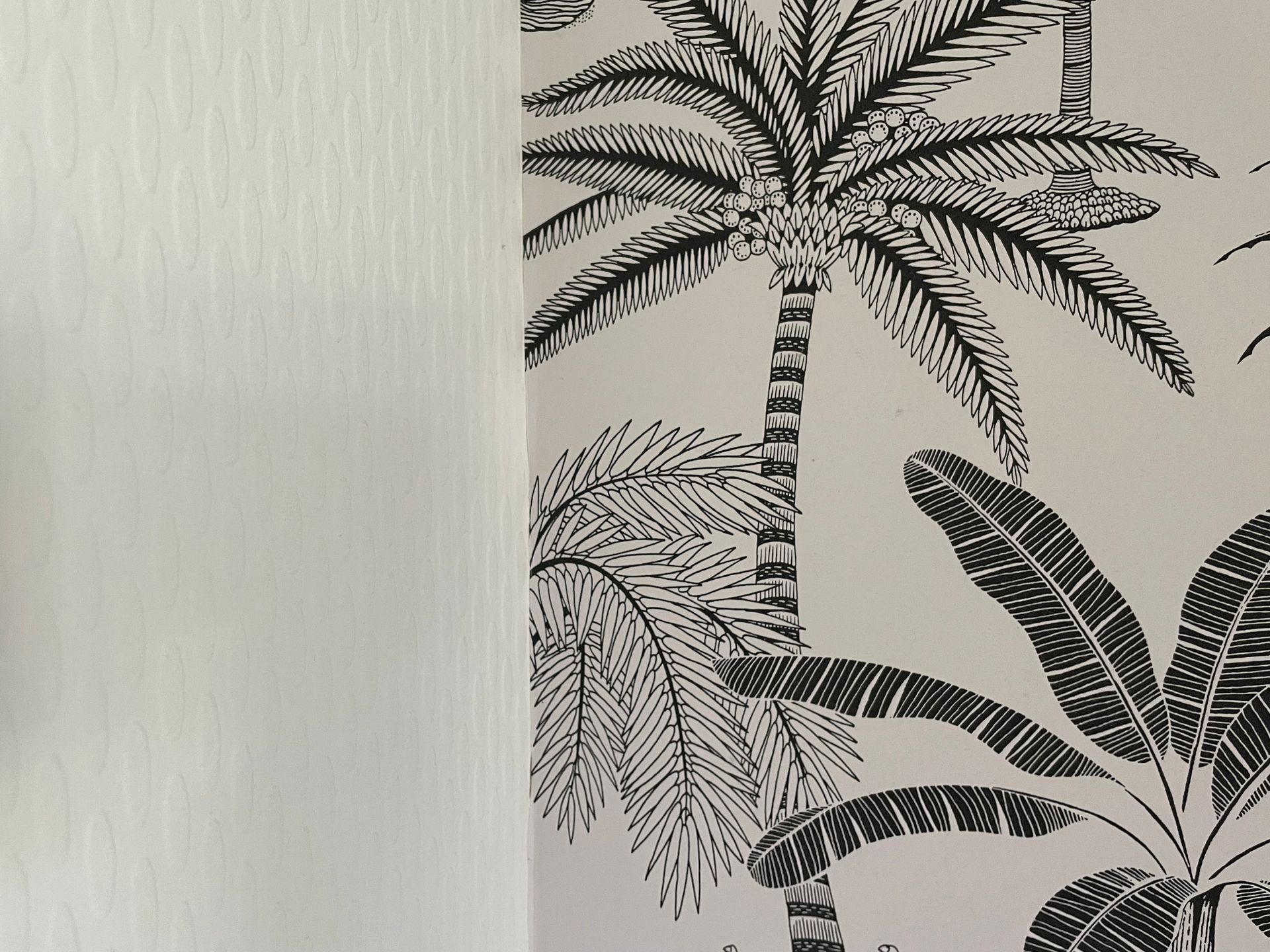 Tapisserie murale avec motis de palmiers