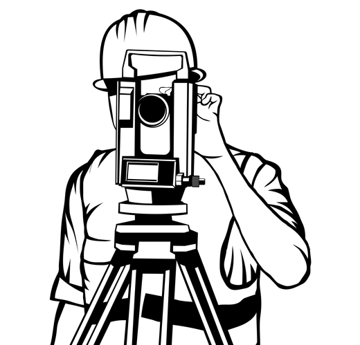 Dessin représentant un géomètre