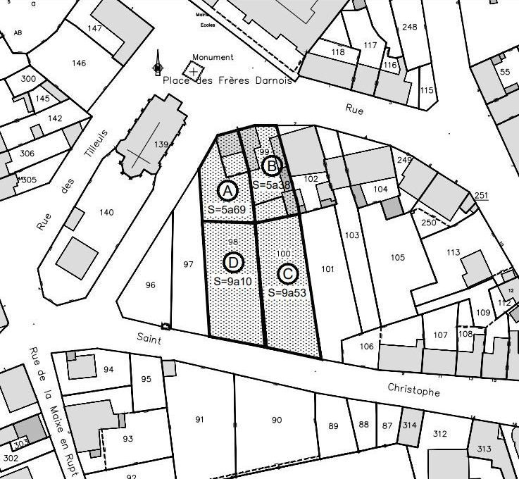 Plan issu d'un certificat d'urbanisme