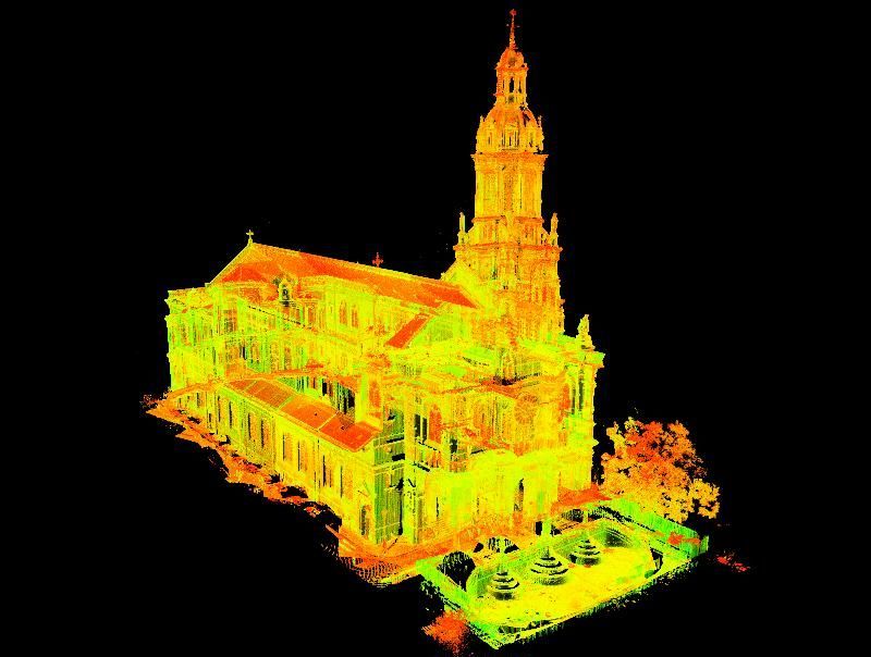 Lasergrammetrie d'un bâtiment