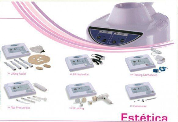 Un anuncio de un dispositivo cosmético llamado estética.