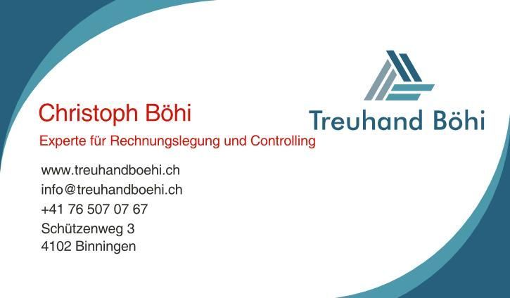 Treuhand Böhi Visitenkarte