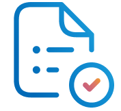 Dokument mit einem Häkchen, das die Fertigstellung oder Genehmigung anzeigt.