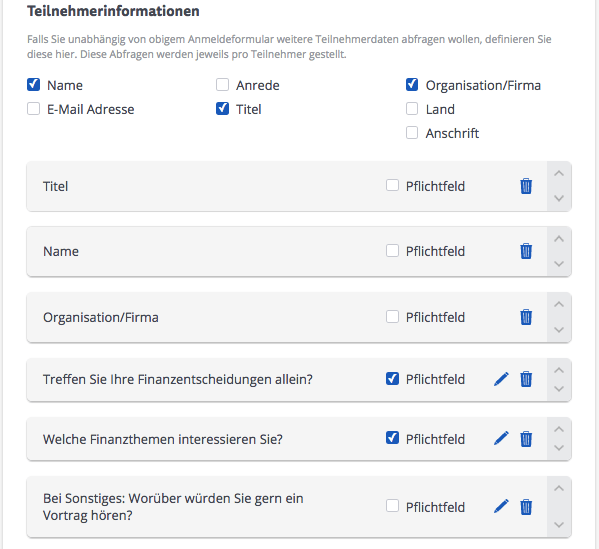 Teilnehmerdaten Teilnehmerinformationen Teilnehmerdaten abfragen Teilnehmerinformationen