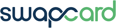 Logo für Swapcard, eine Netzwerkplattform. Das Wortzeichen ist dunkelblau und grün, mit einem Unendlichkeitssymbol zwischen „p“ und „c“.